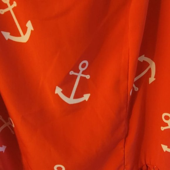 Red and White Anchor Dress - Picture 2 of 6